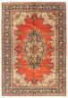 Bordered  Traditional Red Area rug 8x10 Turkish Hand-knotted 347693