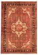Bordered  Traditional Red Area rug 4x6 Persian Hand-knotted 353037