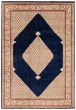 Bordered  Traditional Blue Area rug 6x9 Indian Hand-knotted 357890
