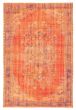 Bordered  Vintage Red Area rug 5x8 Turkish Hand-knotted 358929
