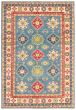 Bordered  Traditional Blue Area rug 5x8 Afghan Hand-knotted 360324