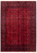 Bordered  Traditional Red Area rug 6x9 Afghan Hand-knotted 361526