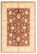 Bordered  Traditional Brown Area rug 5x8 Pakistani Hand-knotted 362553