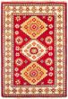Bordered  Traditional Red Area rug Unique Indian Hand-knotted 364353
