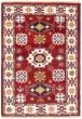 Bordered  Traditional Red Area rug 3x5 Indian Hand-knotted 364354