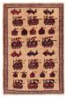 Bordered  Tribal Brown Area rug 3x5 Afghan Hand-knotted 365719