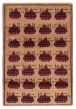 Bordered  Tribal Brown Area rug 3x5 Afghan Hand-knotted 365727