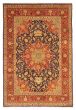 Bordered  Traditional Blue Area rug 6x9 Persian Hand-knotted 373369