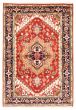 Bordered  Traditional Brown Area rug 3x5 Indian Hand-knotted 373794