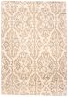 Transitional Ivory Area rug Unique Indian Hand-knotted 373878