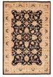 Bordered  Traditional Black Area rug 3x5 Afghan Hand-knotted 374986
