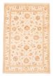 Bordered  Traditional Ivory Area rug 5x8 Afghan Hand-knotted 379126