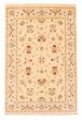 Bordered  Traditional Ivory Area rug 4x6 Pakistani Hand-knotted 379384