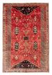 Bordered  Tribal Red Area rug 6x9 Persian Hand-knotted 380244