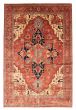 Bordered  Traditional Red Area rug Unique Indian Hand-knotted 380714