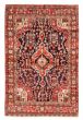 Bordered  Traditional Blue Area rug 4x6 Turkish Hand-knotted 385743