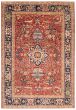 Bordered  Traditional Red Area rug 10x14 Afghan Hand-knotted 387807