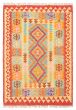 Flat-weaves & Kilims  Geometric Red Area rug 3x5 Turkish Flat-Weave 389456