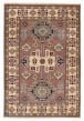Bordered  Transitional Brown Area rug 3x5 Afghan Hand-knotted 392778
