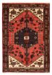 Bordered  Tribal Red Area rug 3x5 Turkish Hand-knotted 395806