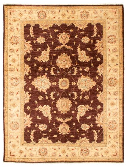 Bordered  Traditional Brown Area rug 4x6 Afghan Hand-knotted 346662