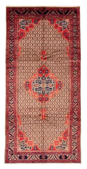 Bordered  Traditional Brown Area rug Unique Persian Hand-knotted 383906