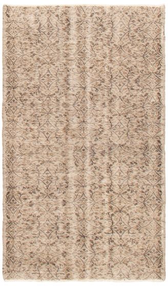 Overdyed  Transitional Grey Area rug 4x6 Turkish Hand-knotted 361209