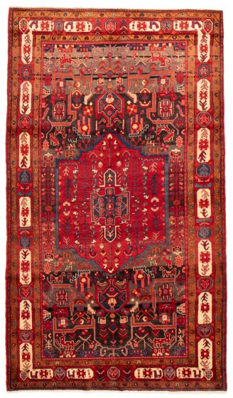 Bordered  Traditional Red Area rug Unique Persian Hand-knotted 364596