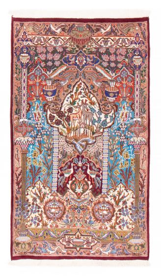Bordered  Traditional Multi Area rug 4x6 Persian Hand-knotted 382255