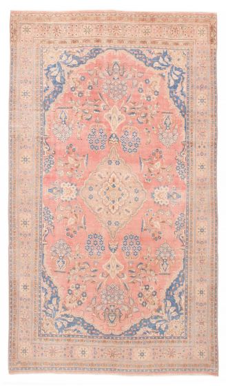 Vintage/Distressed Pink Area rug Unique Turkish Hand-knotted 388401