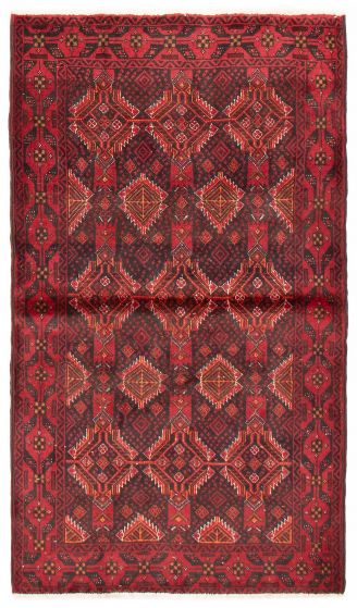 Bordered  Tribal Black Area rug 3x5 Afghan Hand-knotted 388970