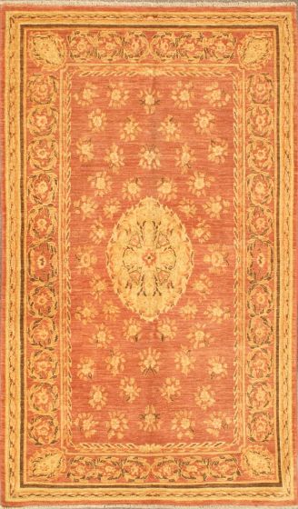Traditional Pink Area rug 5x8 Afghan Hand-knotted 27224