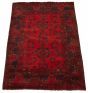 Bordered  Tribal Red Area rug 3x5 Afghan Hand-knotted 312784