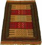 Turkish Ottoman Natura 3'8" x 5'8" Flat-Weave Wool Kilim 