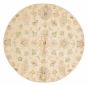 Traditional Ivory Area rug Round Pakistani Hand-knotted 376169