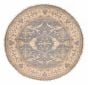 Traditional  Transitional Blue Round Round Indian Hand-knotted 415991
