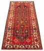 Bordered  Tribal Red Area rug Unique Turkish Hand-knotted 318003