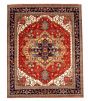 Bordered  Traditional Brown Area rug 12x15 Indian Hand-knotted 345134