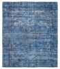 Overdyed  Transitional Blue Area rug 9x12 Turkish Hand-knotted 392180