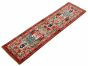 Afghan Finest Gazni 2'6" x 9'8" Hand-knotted Wool Red Rug