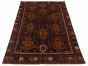 Afghan Baluch 5'3" x 9'9" Hand-knotted Wool Rug 