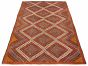 Turkish Konya 6'3" x 10'9" Flat-Weave Wool Tapestry Kilim 