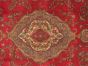 Persian Tabriz 9'10" x 13'1" Hand-knotted Wool Dark Burgundy Rug - Closeout