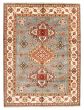 Bordered  Traditional Blue Area rug 9x12 Indian Hand-knotted 310340