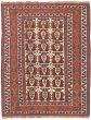 Bordered  Tribal Red Area rug 5x8 Afghan Hand-knotted 311855