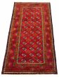 Bordered  Tribal Red Area rug Unique Turkish Hand-knotted 317898