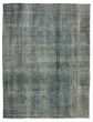Overdyed  Transitional Blue Area rug 9x12 Turkish Hand-knotted 317985