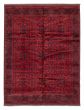 Bordered  Tribal Red Area rug 4x6 Afghan Hand-knotted 325881