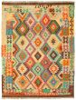 Bordered  Geometric Multi Area rug 4x6 Turkish Flat-weave 329982