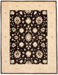 Bordered  Traditional Black Area rug 9x12 Afghan Hand-knotted 331185